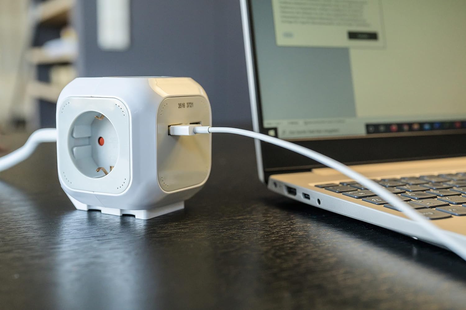 Brennenstuhl 1150100 Alea-Power Charger Block/Socket Cube 4-Way (2X USB, 1.4 m Cable and Child Protection) Grey