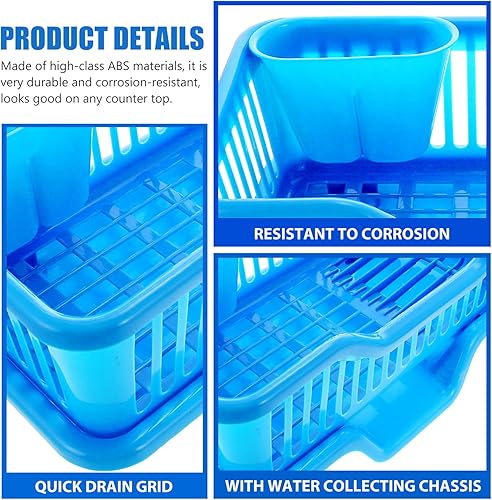 Miniatura 6 de Ipetboom Escurridor de platos, 1 juego de escurridor de platos para encimera de cocina, estante de secado de platos para escurridor de platos