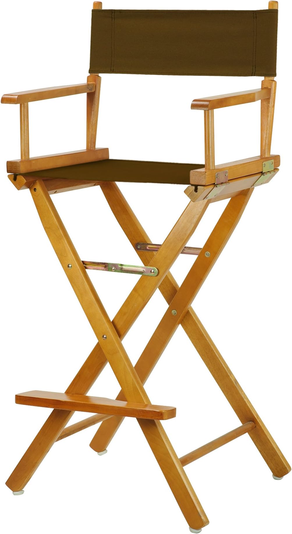 230-05/021-45 Director Chair 30" - Bar Height Honey OakFrame/Brown Canvas
