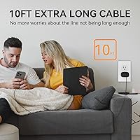 Vista 7 de Cargador para teléfono 17, 16, 15 Pro, carga rápida, 20 W, USB C, bloque de carga rápida con cargadores tipo C de 10 pies de largo, cable de carga