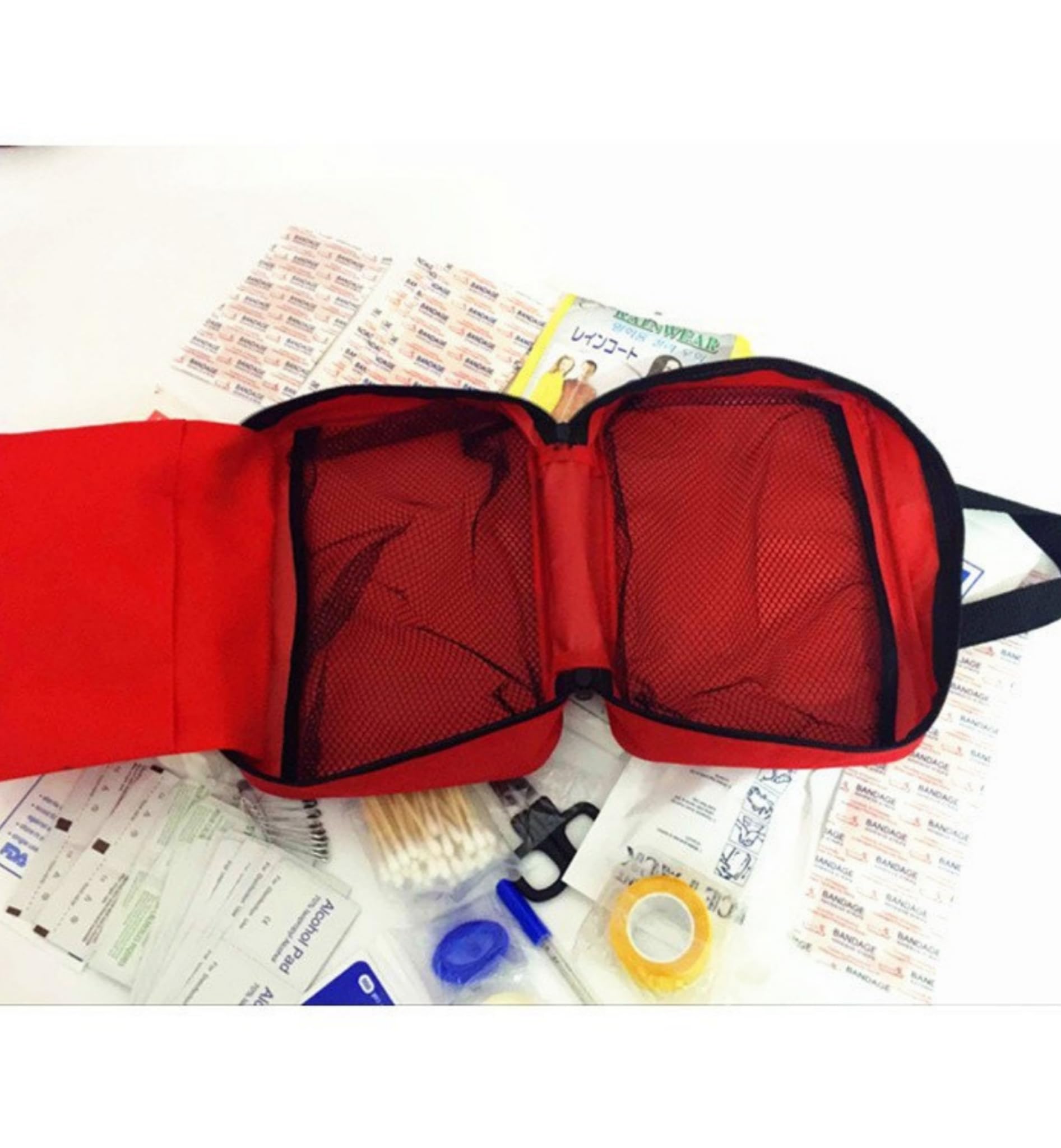 Trousse de premiers secours portable 210 pièces - Trousse de premiers secours d'urgence compacte pour bureau, randonnée en plein air et sécurité automobile