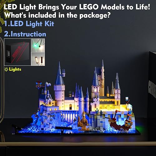 Miniatura 5 de VONADO Kit de luz LED actualizado para Lego Hogwarts Castle and Grounds 76419, accesorios de iluminación creativa compatibles con Lego 76419 Juego