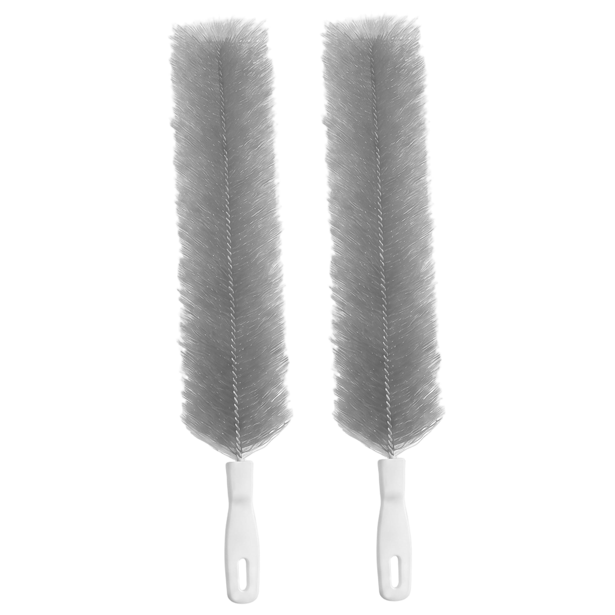 DAGLLGEW 2pcs Reusable Fan Cleaning Brush, Bendable Microfiber Duster for Air Vents Curtains, Home & Car Dust Removal Washable Dust Tool, Gray Fan Brush Cleaning Cleaner
