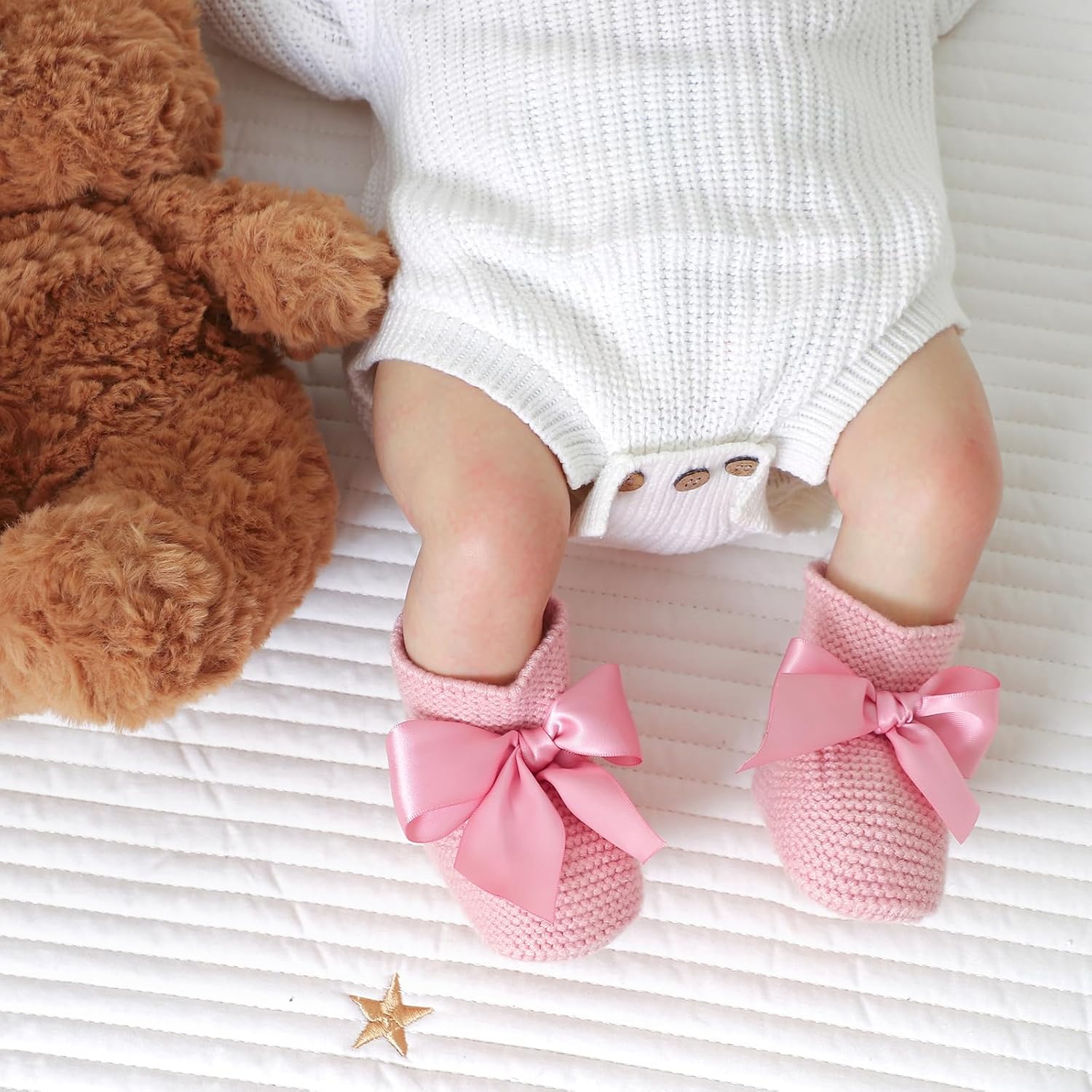 Baby Knitted Booties Cozy Newborn Shoes