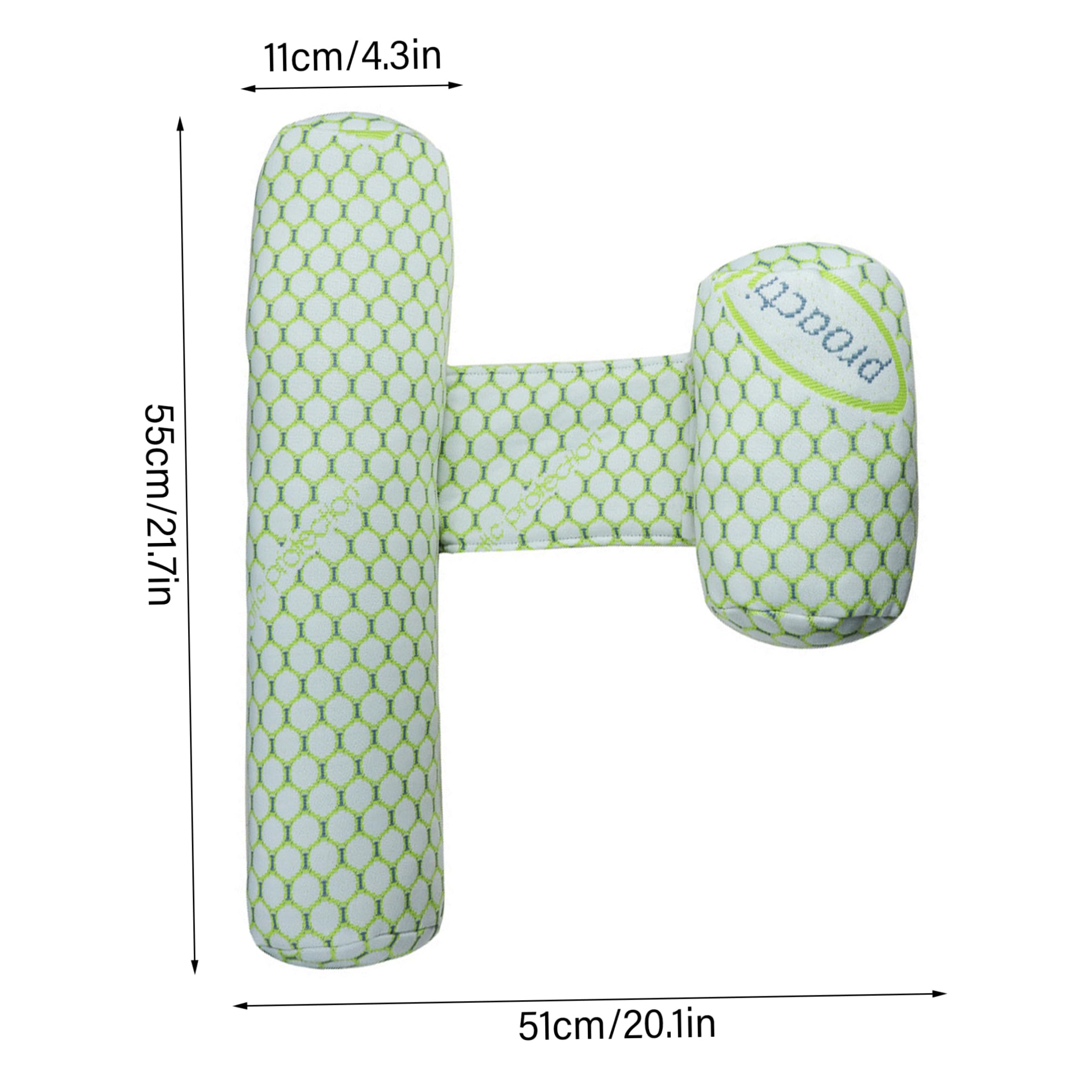 Cuscino a cuneo per neonato, cuneo per dormiente laterale, cuscino antirotolamento con tessuto fresco e traspirante, verde (7, 87-9, 45 pollici)