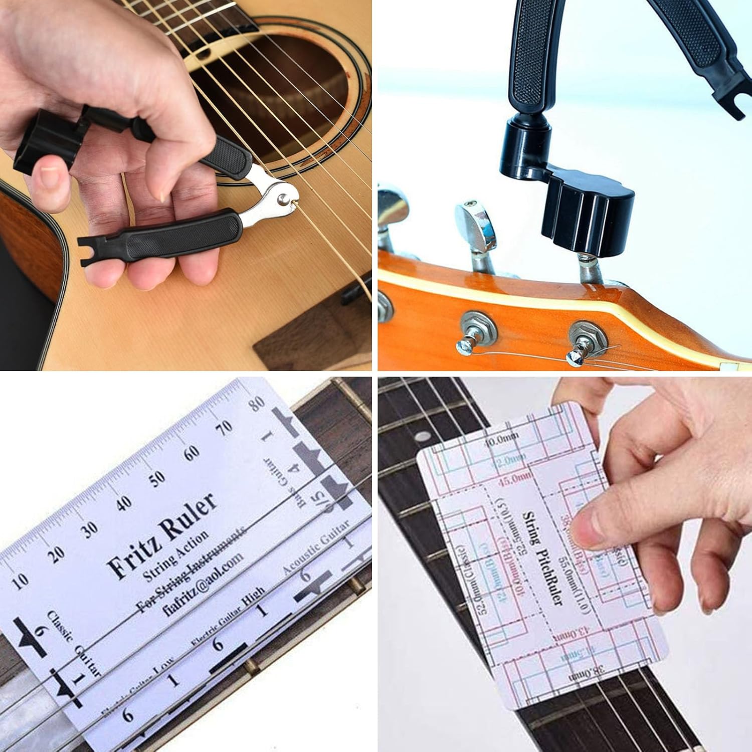 25Pcs Guitar Tool Kit,Guitar Accessories Gifts for Men,Guitar Repair Kit,Luthier Tools,Guitar Setup Kit for Ukulele Bass Mandolin Banjo Guitar,Guitar Maintenance Kit with Carry Bag