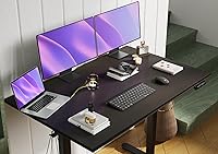 Vista 4 de INNOVAR Electric Standing Desk, Adjustable Height Stand up Desk, 48x24 Inches Sit Stand Home Office Desk with Solid Wood Desktop, Black FrameBlack