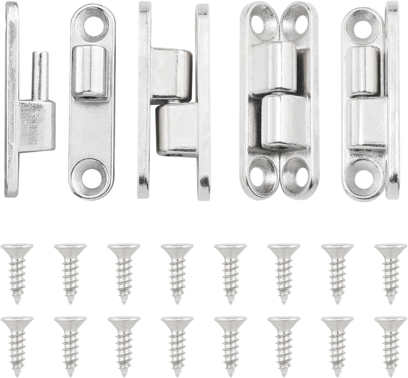 4PCS Silver CL231-3 Barrel Style Detachable Hinges Gate Hinge Detachable Slip Joint Hinges for Doors Windows Cupboards Shoe Closets