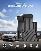 Vista 196 de 3W Alfombrillas de suelo aptas para Benz E-Class 2017-2023 TPE para todo tipo de clima, ajuste personalizado para E300, E320, E400, E350, E63, E550