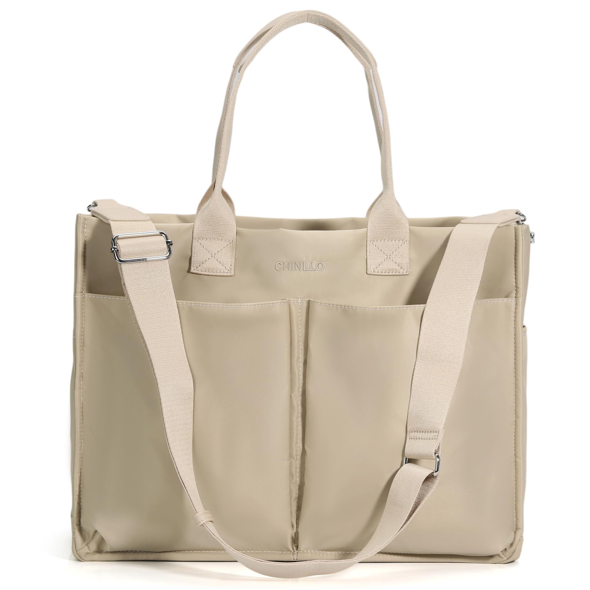 Chinllo Tote Bags for Women, Compartments Nylon Large Tote Handbags