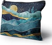 Vista 2 de Cafl Bolsa de maquillaje para viajes, artículos esenciales para organizar joyas, bolsa de cosméticos para el cuidado de la piel, neceser