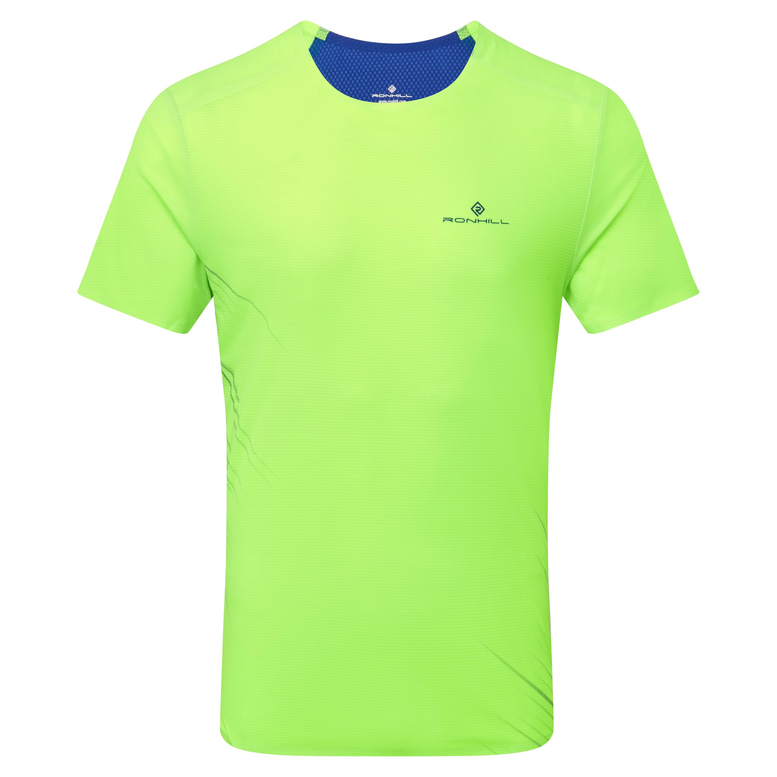 Ronhill Running, Men's Tech Race S/S Tee, FluoGreen/DarkCobalt, M