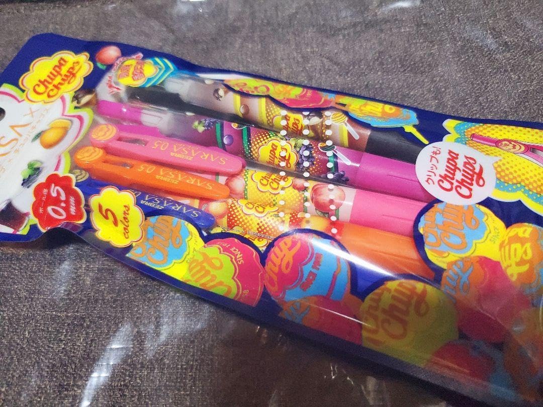 新サラサクリップ×チュッパチャプス 5色セットB 香りつきボールペン