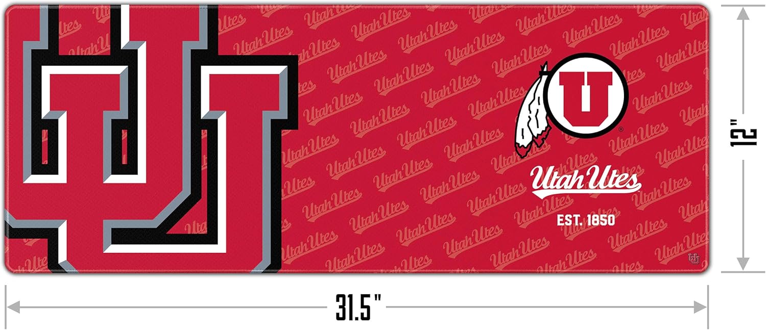 YouTheFan NCAA Utah Utes Logo Series Desk Pad SMU - Image 2