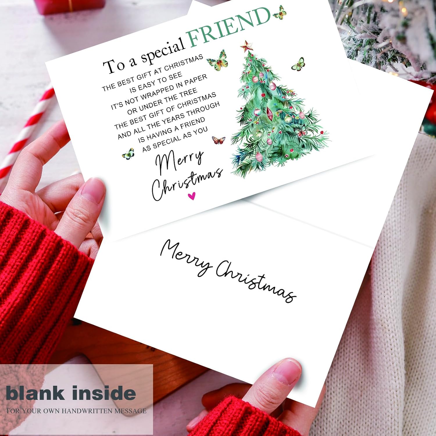 Best Friend Christmas Card, Xmas Card Gift for Bestie, Holiday Card for Friend, Merry Christmas to A Special Friend Card - Image 4