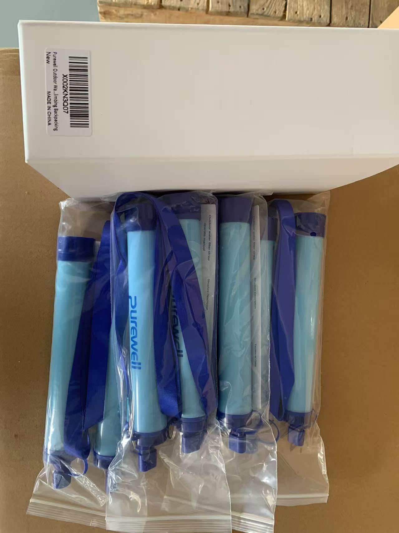 Purewell Filtre à eau extérieur - Paille de filtration d'eau personnelle - Équipement de survie d'urgence - Purificateur d'eau pour camping, randonnée, escalade, randonnée