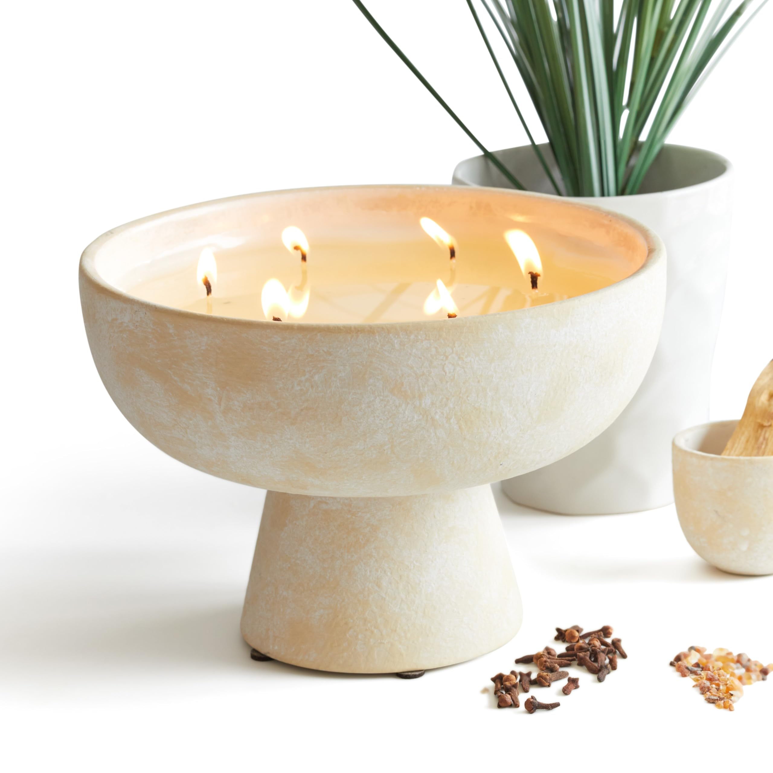 Blueme Spiritual Candle - Vela de bienestar recargable con aceites esenciales, mezcla de cera de soja acabada y vertida a mano, mechas de algodón natural, 45 onzas