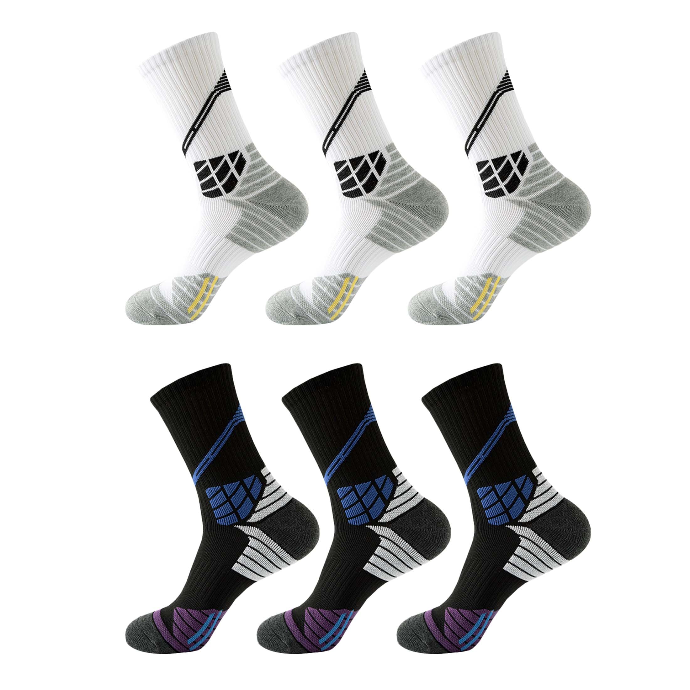 Calcetines deportivos de baloncesto que absorben la humedad, calcetines tobilleros para hombre y mujer, 1/5/6 pares