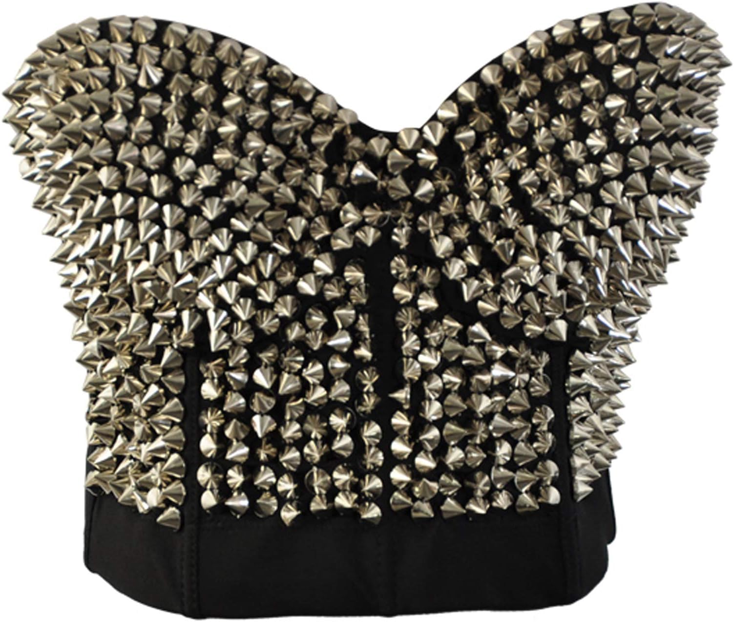 Alivila.Y Fashion Womens Metallic Spike Punk Goth Bra Clubwear Corset Top