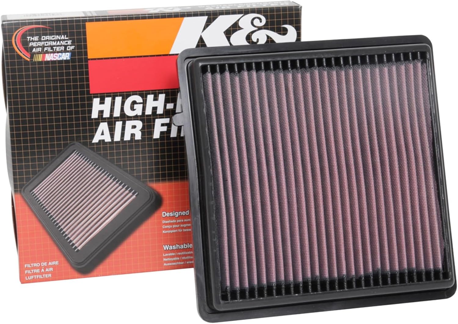 K&N Engine Air Filter: Reusable, Clean Every 75,000 Miles, Washable, Premium, Replacement Car Air Filter: Compatible with 2016-2019 BUICK Envision, 33-5066