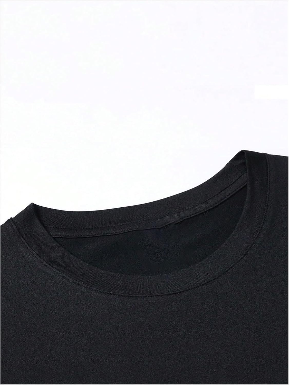 Men's Letter Graphic Long Sleeve Shirts Slim Fit Round Neck Casual Tee Tops Streetwear - Image 3