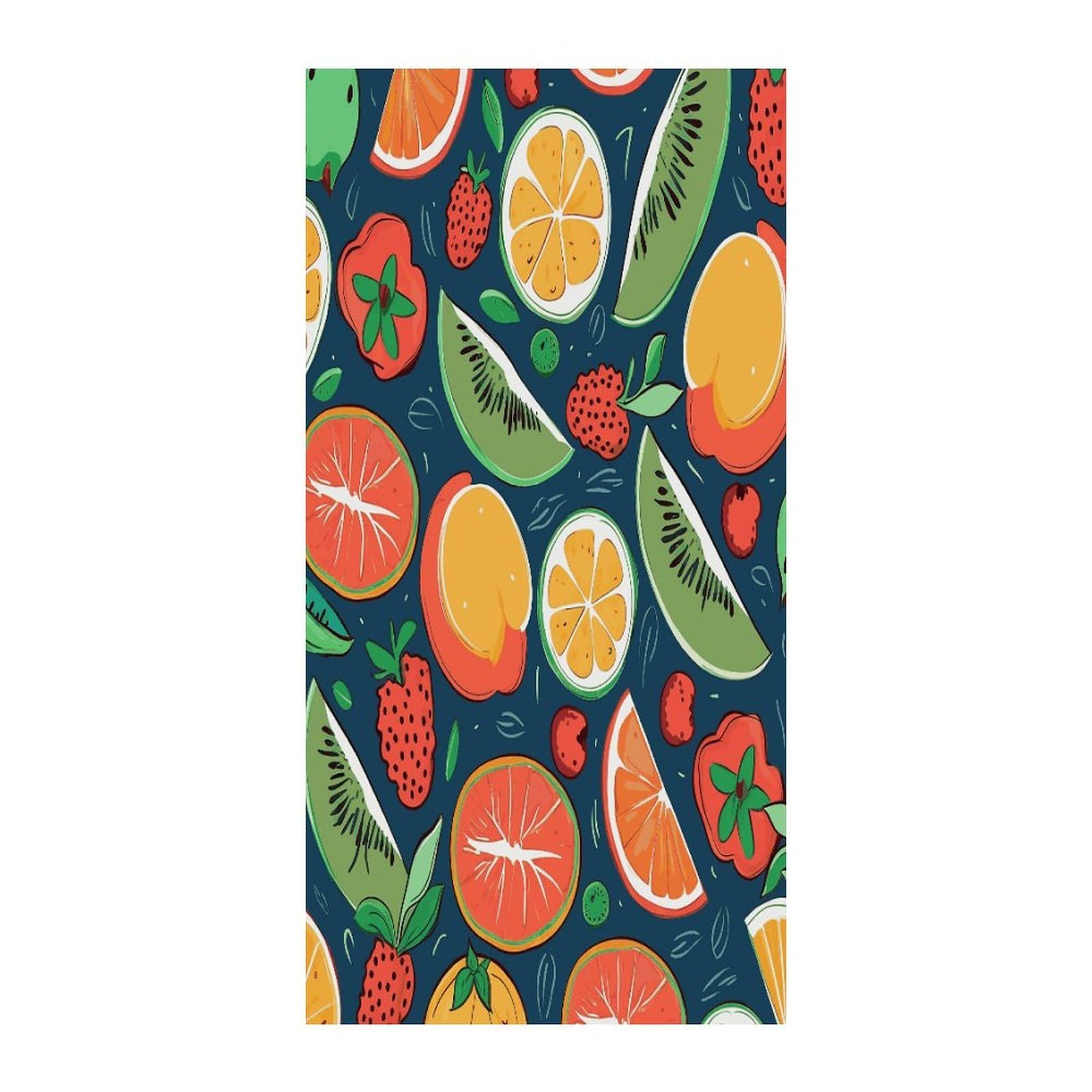 Fekiloot Style Fruits Pattern Door Curtain Room Divider Curtains