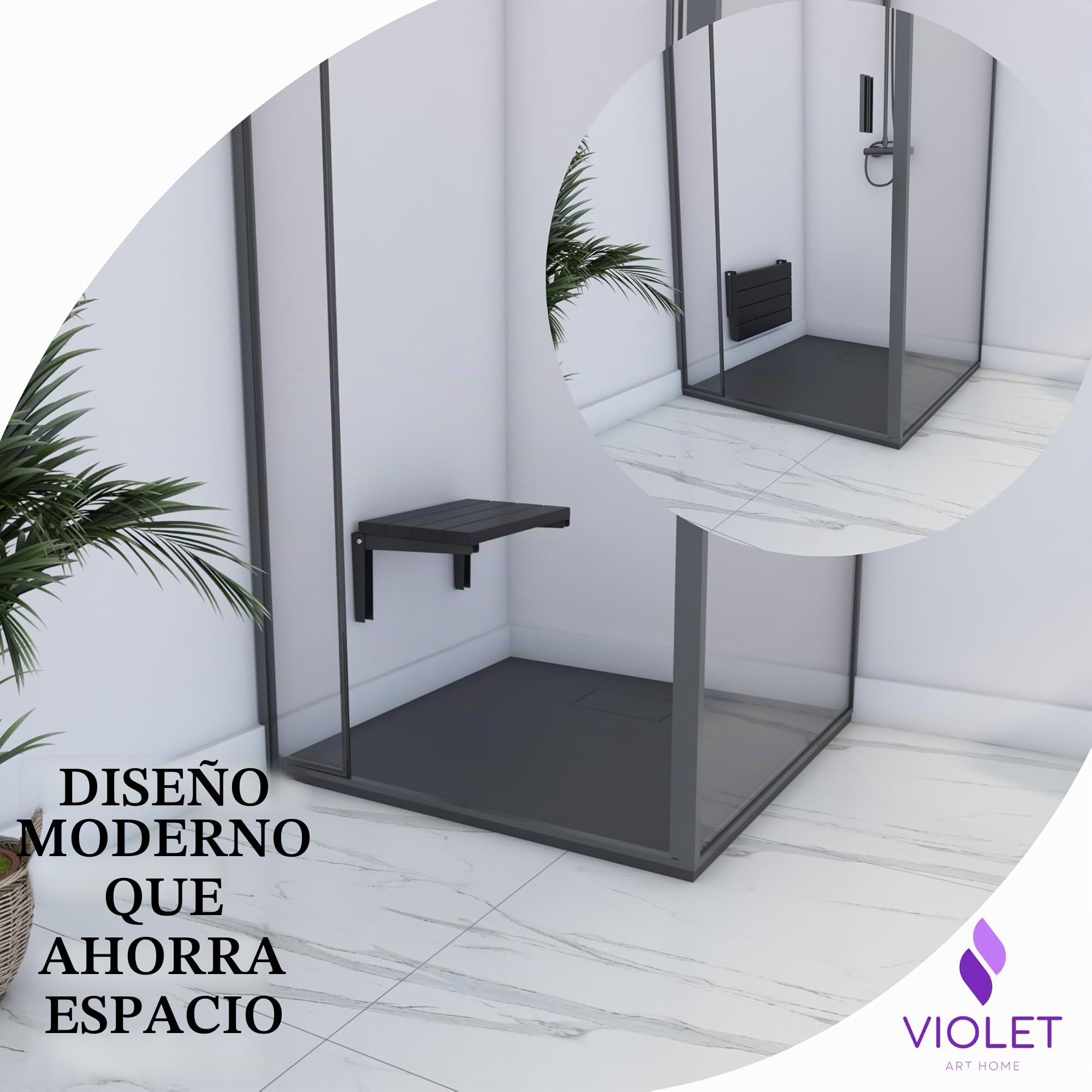 Asiento de ducha plegable de madera de teca natural, banco de ducha plegable, taburete de ducha plegable montado en la pared, asiento de ducha interior para personas mayores, discapacitadas