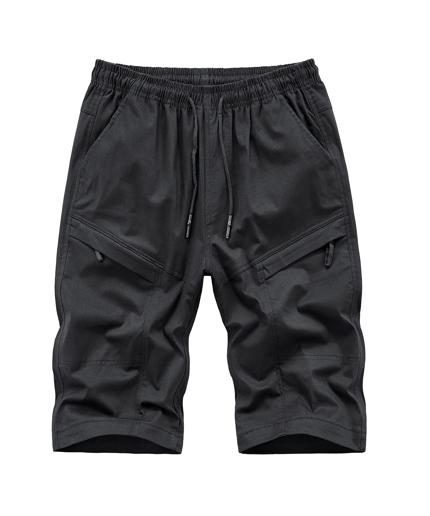 Btmpmcs Pantalones Cortos para Hombre Verano Pantalón Corto de Carga Algodón Bermuda Deporte Shorts Casual Chino con Varios Bolsillos Moda Cómodo de Playa Shorts con Cintura Elástica