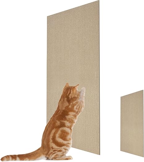 2Pcs Cat Scratch Mats 23.6”x11.8”, 24″ Tall Couch Corner Scratching Post Carpet Replaceable Self-Adhesive Cat Scratching Post Carpet Cat Tree Shelf Replacement Parts for Furniture Protector (Beige) 2Pcs Cat Scratch Mats 23.6”x11.8”, 24″ Tall Couch Corner Scratching Post Carpet Replaceable Self-Adhesive Cat Scratching Post Carpet Cat Tree Shelf Replacement Parts for Furniture Protector (Beige)