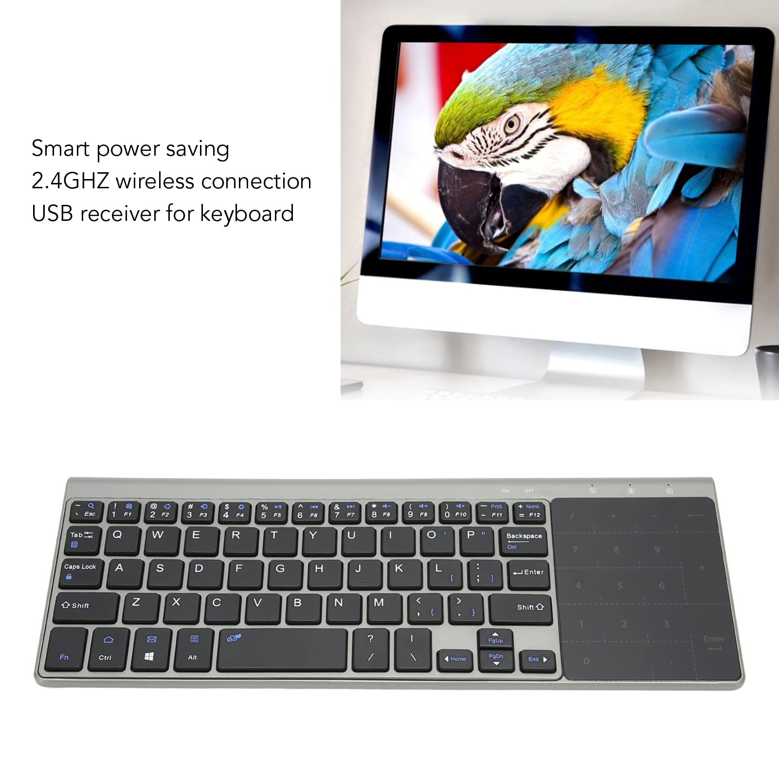 OMOTON Opvouwbare Bluetooth toetsenbord met Touchpad, Draagbare draadloze toetsenbord Mini reis voor iOS Android Windows Laptop PC Tablet Smartphone, QWERTZ - Burgunderrood