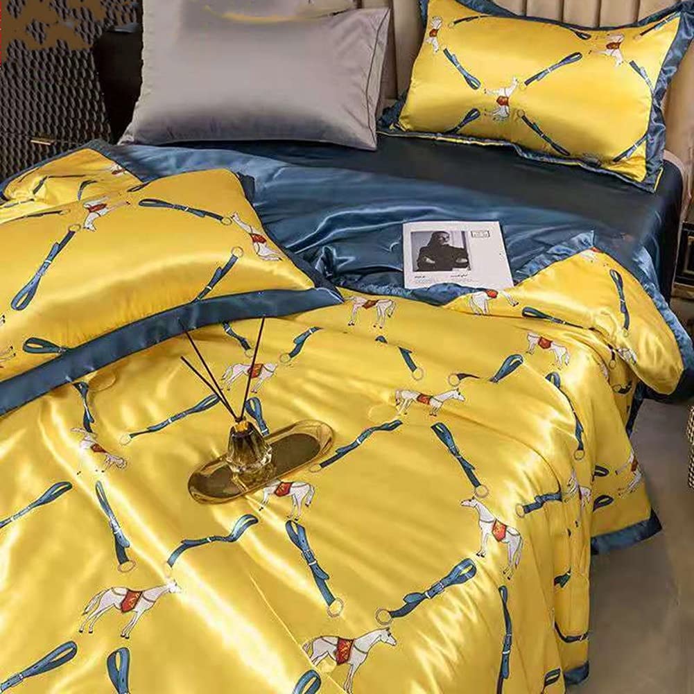 1Pcs Coperta Estiva di Seta del Ghiaccio Fresco Trapunta Sottile Ufficio Pisolino Ginocchio Piumino Bambini di età Lavabile Aria Condizionata Trapunta Beddin
