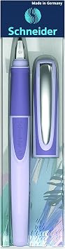 Schneider Ray Fountain Pen M Medium, Refillable, Lavender Barrel, Royal Blue Erasable Ink Cartridge, Pack of 1 Pen 168208