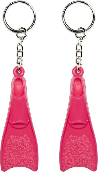 Flow Mini Swim Fin Keychain - Key Chain with Swimmer Fins and Key Ring in Assorted Colors