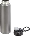 Amazon Basics Bouteille d'eau isolée en acier inoxydable, 30.1 Ounces, Gray