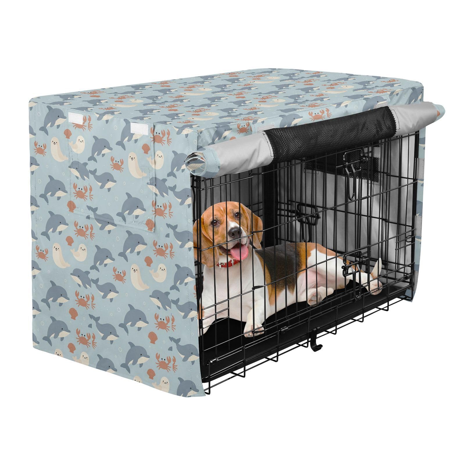 Housse cage chien XL Oxford imperméable voyage camping bleu clair