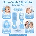 The Cheeky Kidzz Baby Soft Bristles Hair Comb And Rounded Tip Hair Brush For Babies Sensitive Skin Care Grooming BPA Free (PATTERN 107) gallery image