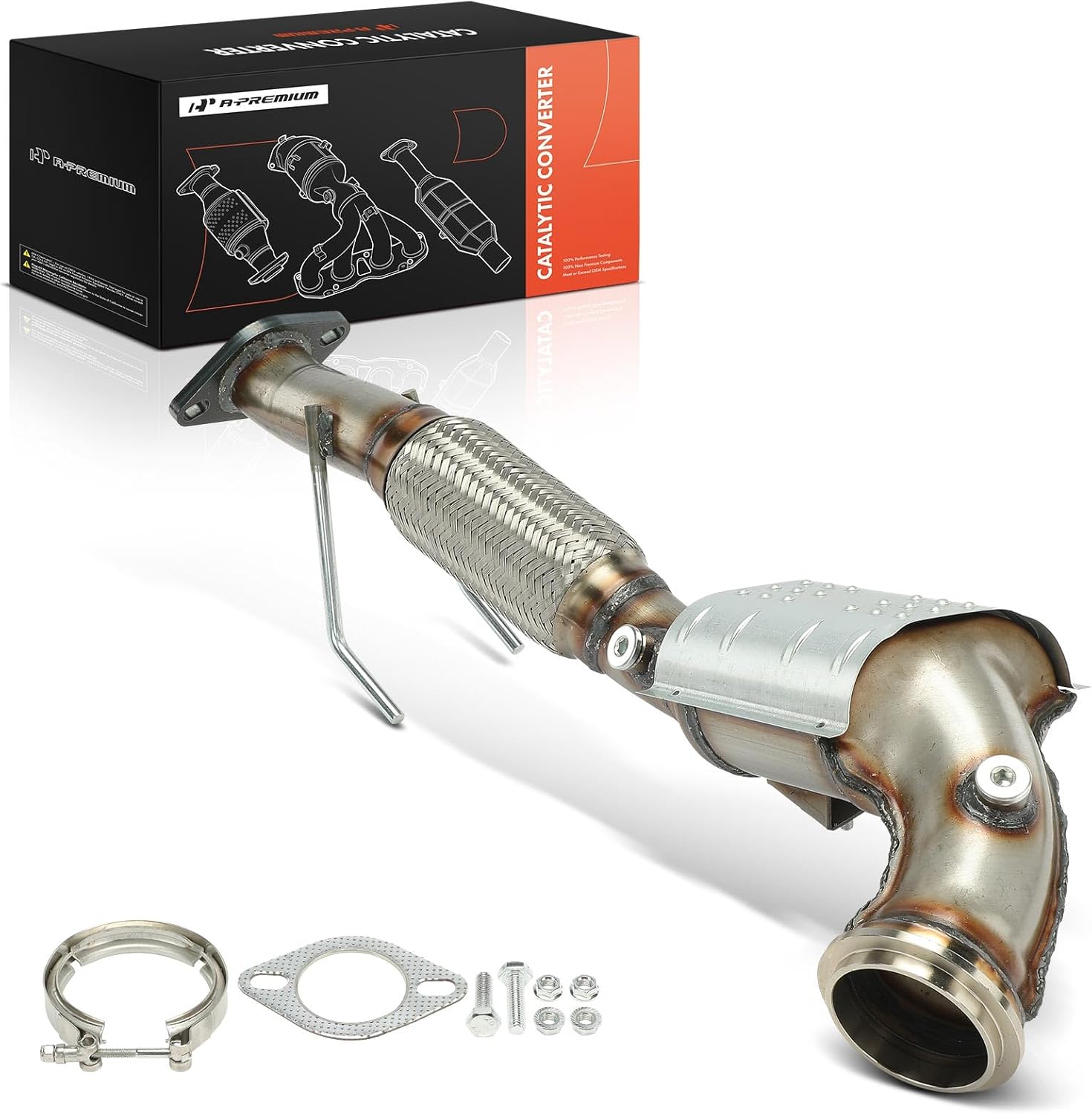 A-Premium Front Catalytic Converter with Gasket Kit Direct-Fit Compatible with Ford Focus 2013 2014 2015 2016 2017 2018, 2.0L, E.P.A. Compliant