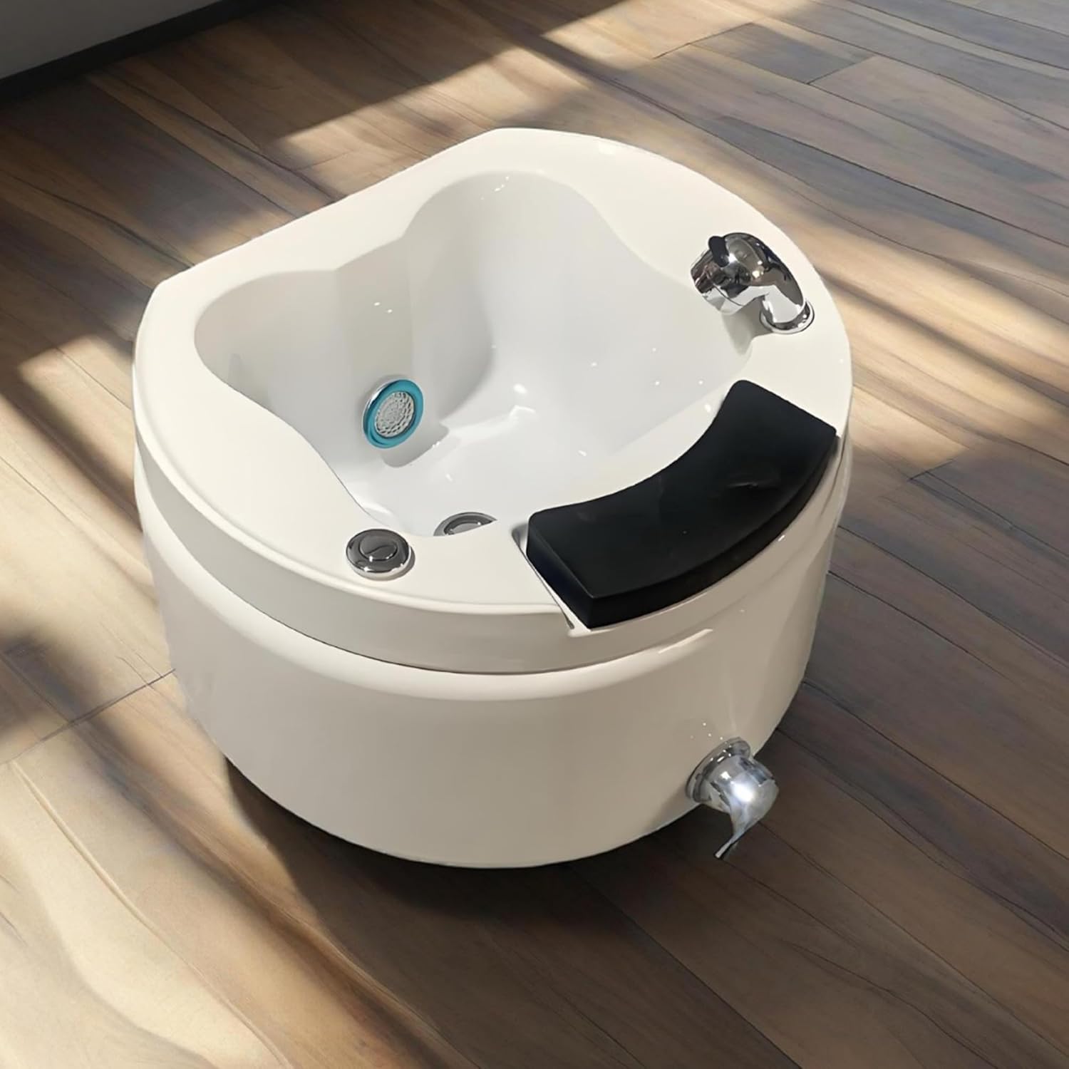 Professional Pedicure Spa Basin with LED Light, Portable Pedicure Foot Bathtub, Bath Massager with Heat and Jets, for Stress Relief for Men & Women (20.8in)