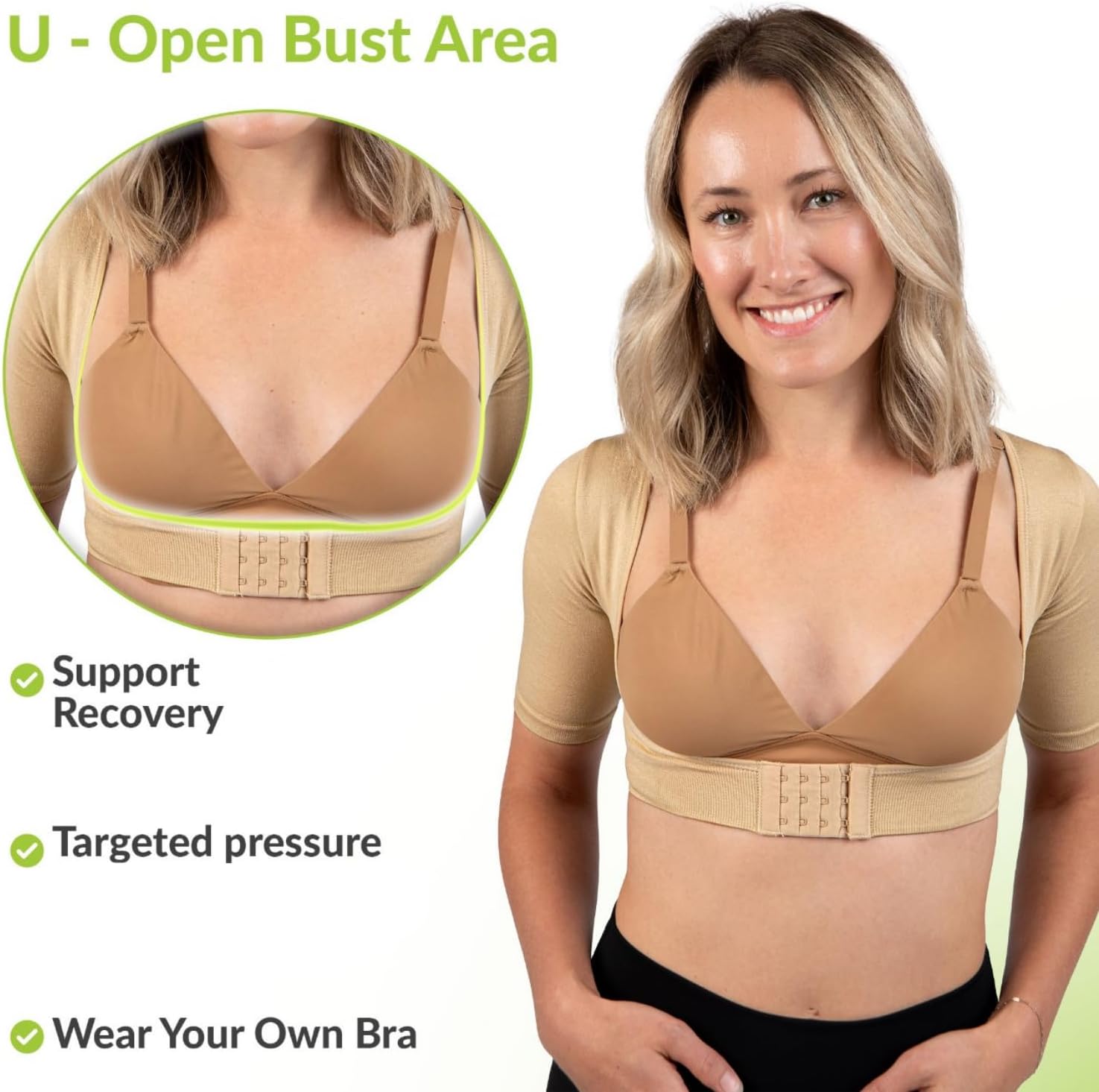 The Natural Posture Arm Compression Sleeve For Women - Short-Sleeve Compression Shaper
