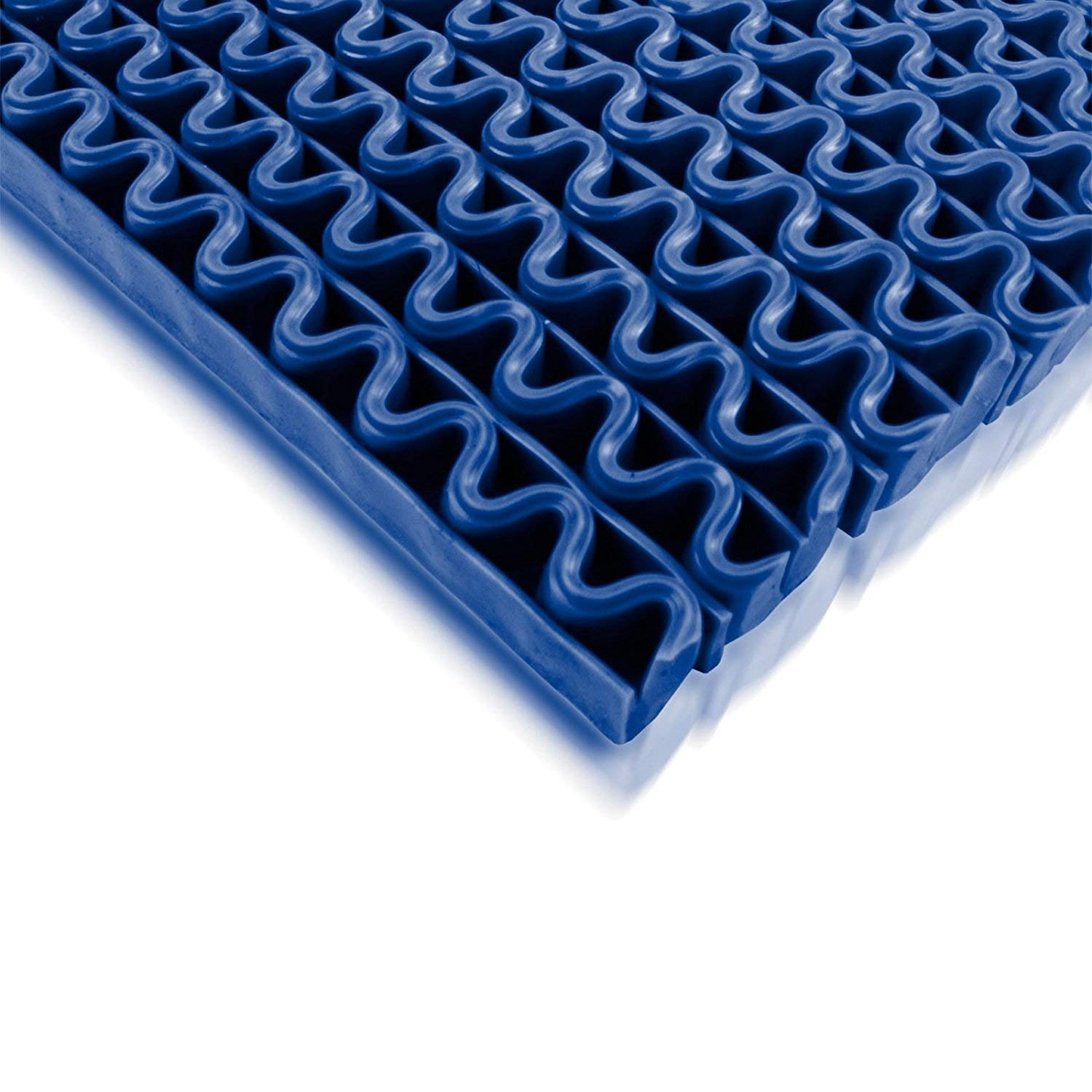 Tappeto Antiscivolo Impermeabile Anti-Slip | Pedana in Plastica, Gomma, PVC, al Metro | Ondulato | Vari Colori e Misure - 120x200cm - blu