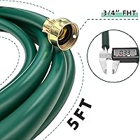 Vista 5 de Manguera de drenaje deshumidificadora a prueba de explosiones – Caucho verde de 5 pies, 3/4 pulgadas FHT, resistente, flexible, resistente a fugas