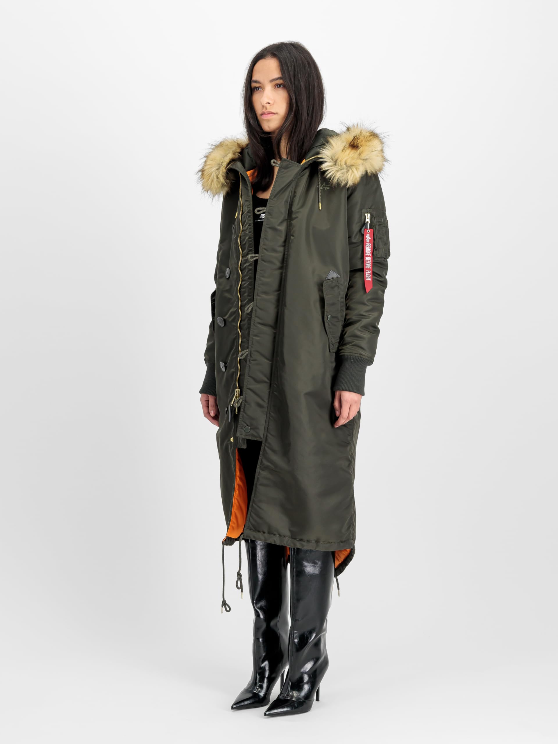 ALPHA INDUSTRIES Long Fishtail Chaqueta Mujer (Pack de 1)