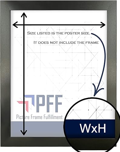 Miniatura 3 de Pictureframefactoryoutlet set de 4 portarretratos de 8" por 10" de acabado suave, 1.25" de ancho, negro