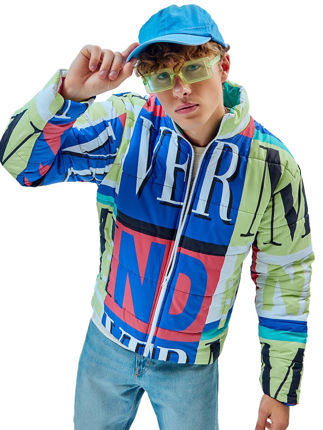 men's nylon oversized fit high neck puffer jacket | jacket for men winter wear