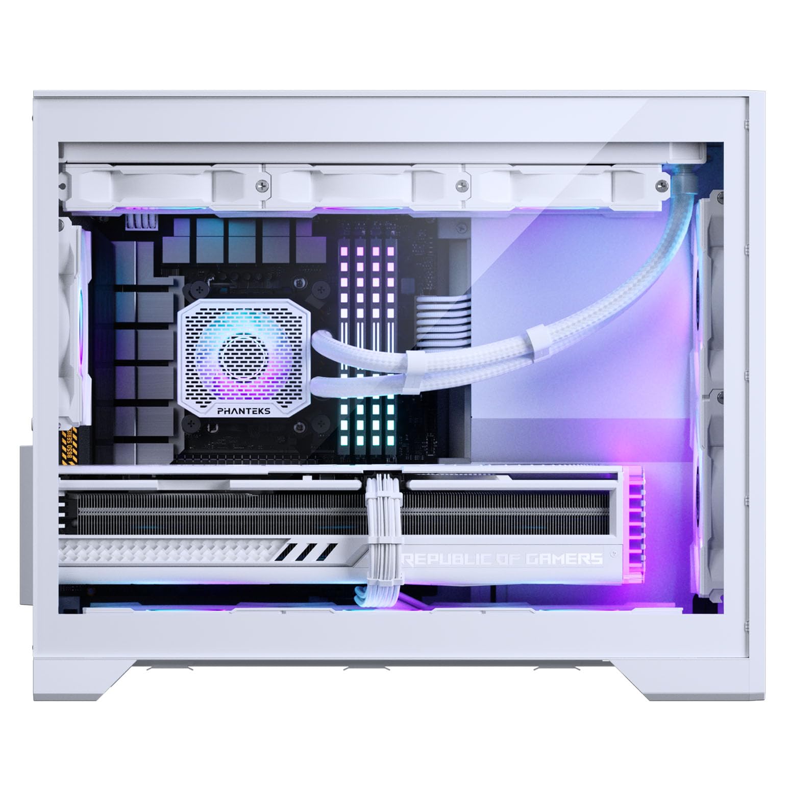 Phanteks XT M3 Caja PC Mini Torre Blanco - Caja Micro-ATX Compacta con Vidrio Templado, Soporte para Radiador de 360 mm y Tarjetas Gráficas de 430 mm - Sin Ventilador