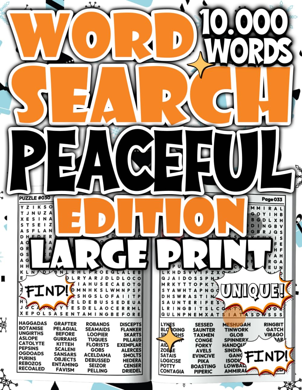 Word Search Peaceful Focus Edition -10,000 Words for Mindful Concentration