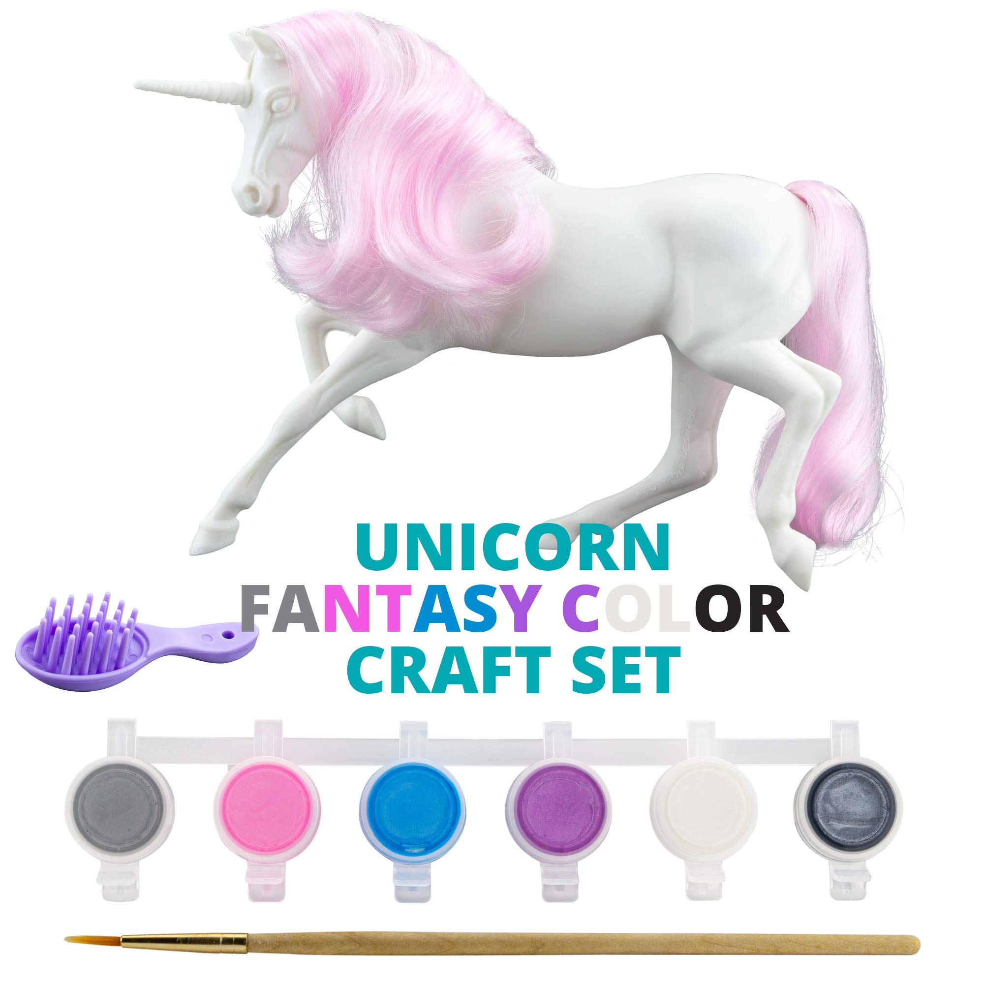 Breyer Horses Freedom Series Unicorn Paint & Play | Mähne und Schwanz | 1:12 | Modell #4236