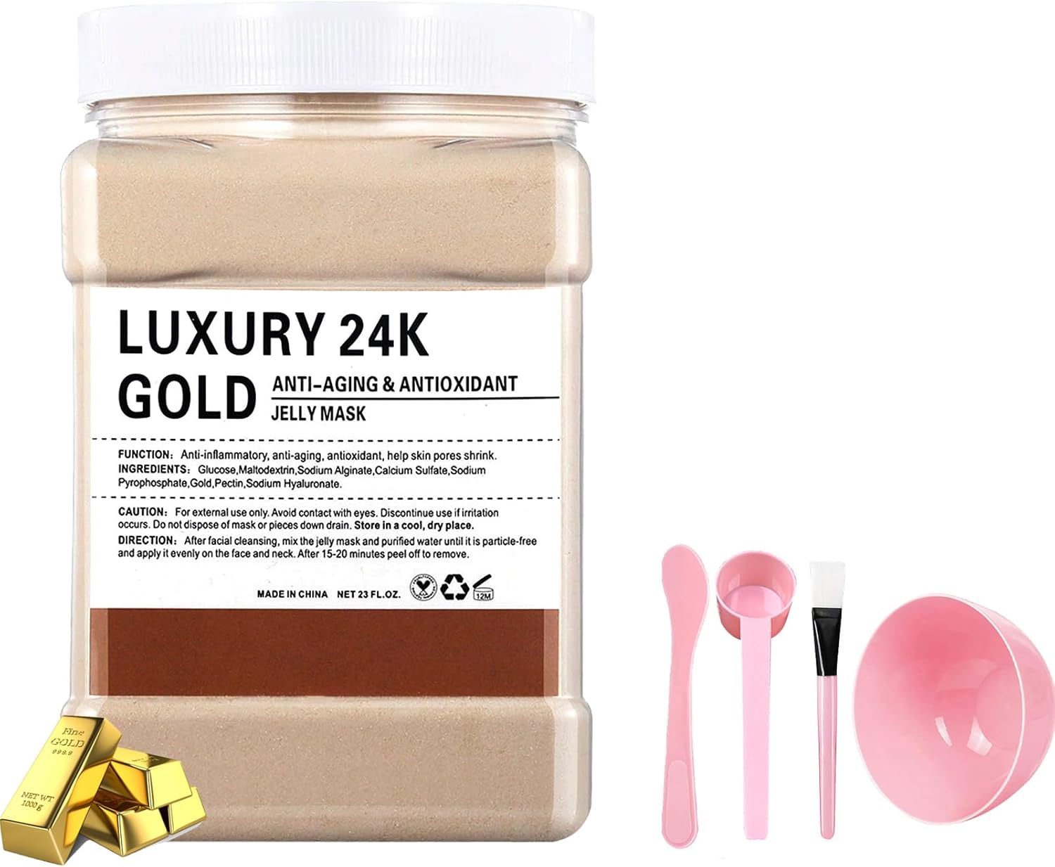 24K Gold Foil Peel-off Face Mask, Hydrogel Face Masks in Jelly Moisturizers 24K Gold Foil Peel-off Face Mask, Hydrogel Face Masks in Jelly Moisturizers
