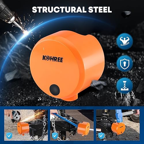 Miniatura 4 de Kohree Bloqueo de acoplador de remolque, bloqueo de enganche resistente para 2-5/16 pulgadas, acopladores de 2 pulgadas, bloqueo de remolque de RV,