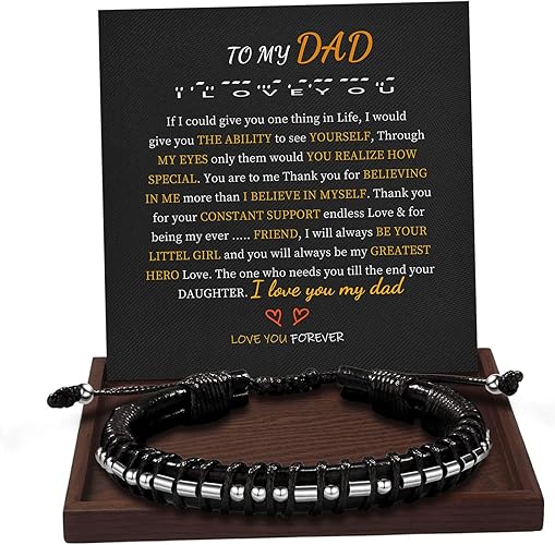 Inspirational Gifts for Men Morse Code Bracelets Mens Bracelets Graduation Gifts for Him Fathers Day Adjustable Leather Bracelet Motivational Birthday Annivesary Jewelry Stocking Stuffers for Men